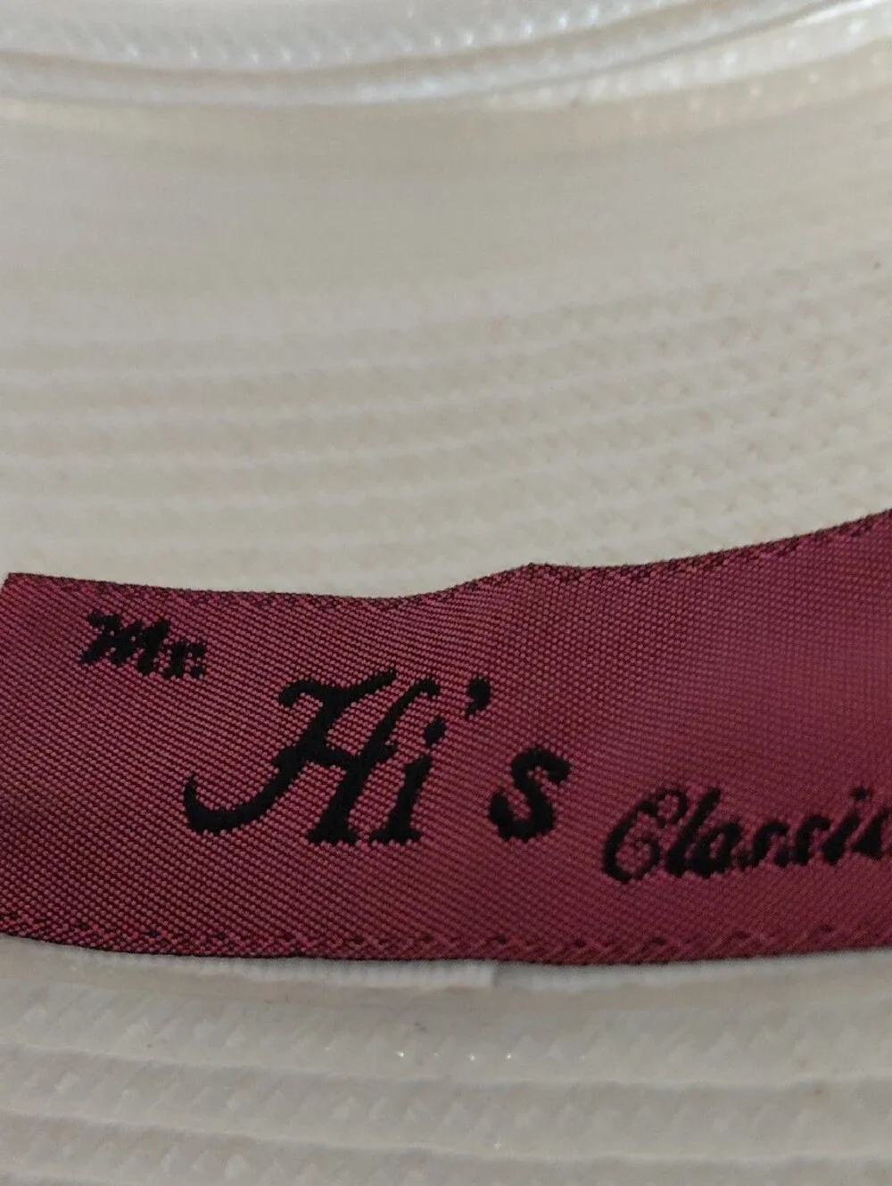 Elegant Cream Women's Dress Hat with Bow Mr.Hi Collection Little Stain Inside